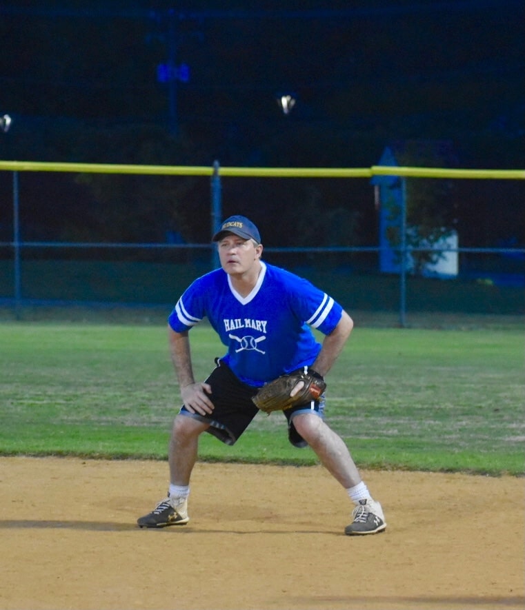 Hail Mary Softball Short Stop waiting for the play